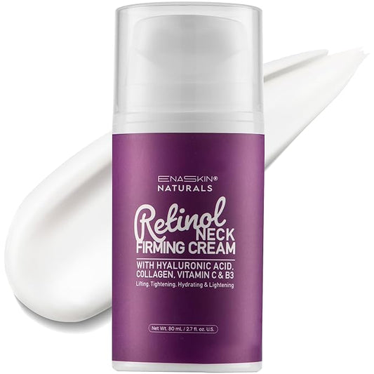 Retinol Neck Firming Cream: Advanced Face Tightening and Lifting Cream with Hyaluronic Acid, Collagen and Vitamin - Tightening Wrinkles, Firming Sagging Skin on Face, Neck, Décolleté - 2.7 Oz
