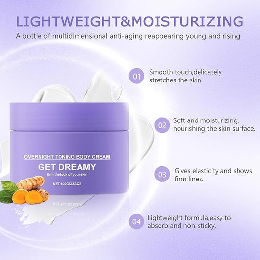 Get Dreamy Overnight Toning Whip, Reduce Fine Lines & Wrinkles,Hydration Anti-Wrinkle Skin Tightening Night Sleeping Body Firming Whip (2)