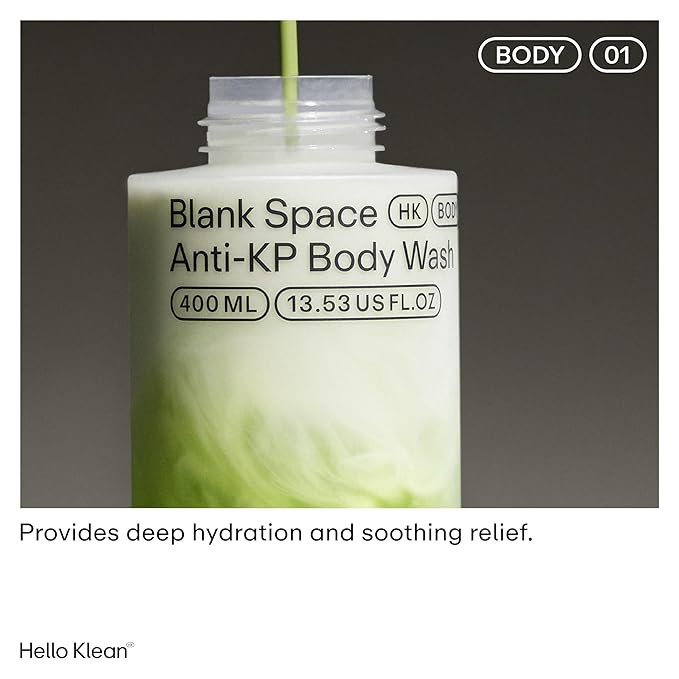 Blank Space Anti-KP Body Wash - Bi-Phase Cleanser Deeply Cleans & Removes Hard Water Residue - Hydrating Boost for Skin Moisture - Soothe Rough Dry & Sensitive Skin - Dermatologist Tested