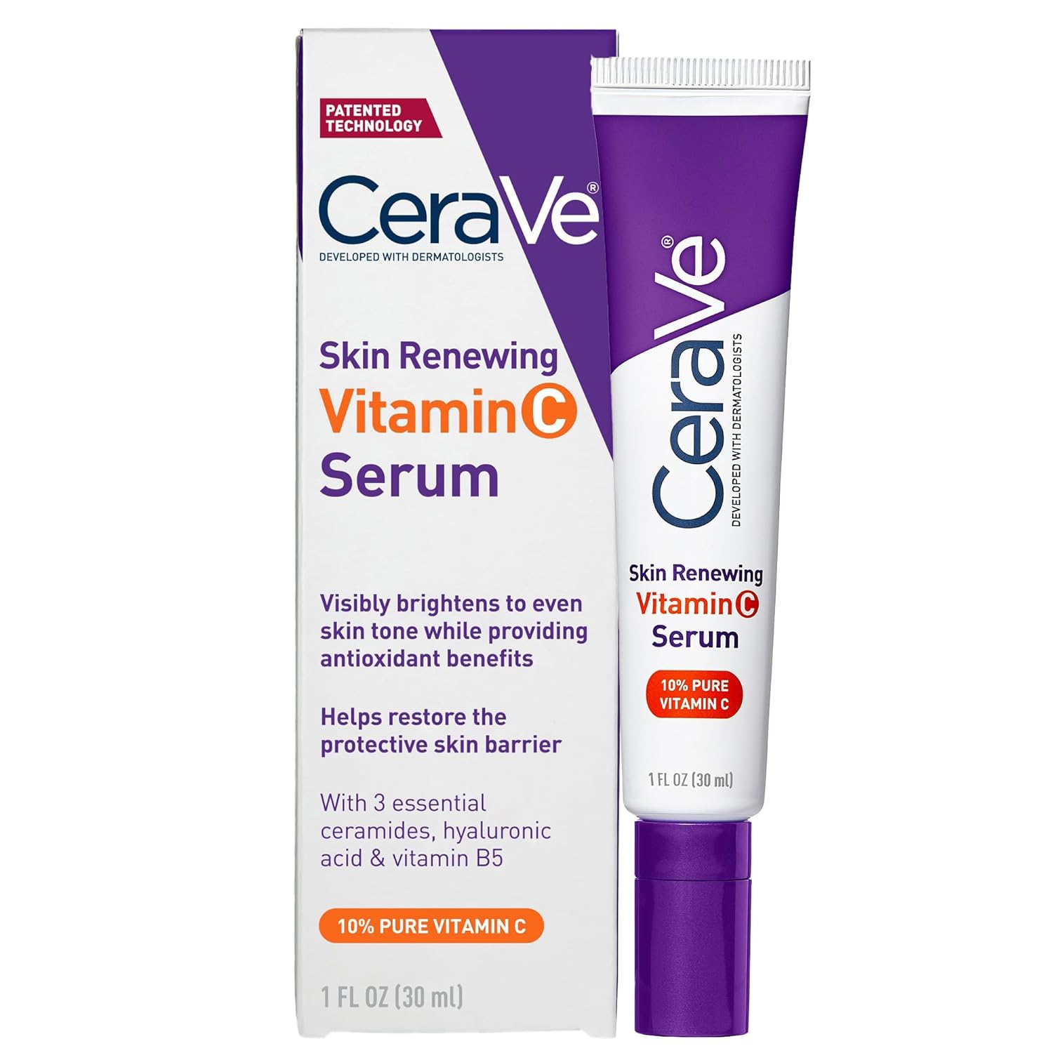 Vitamin C Serum for Face 🍊 | 10% Pure Vitamin C + Hyaluronic Acid 💧 | Skin Brightening & Anti-Aging Serum | Fragrance Free | Gentle Glow Booster for Dull & Uneven Skin | 1 fl. oz