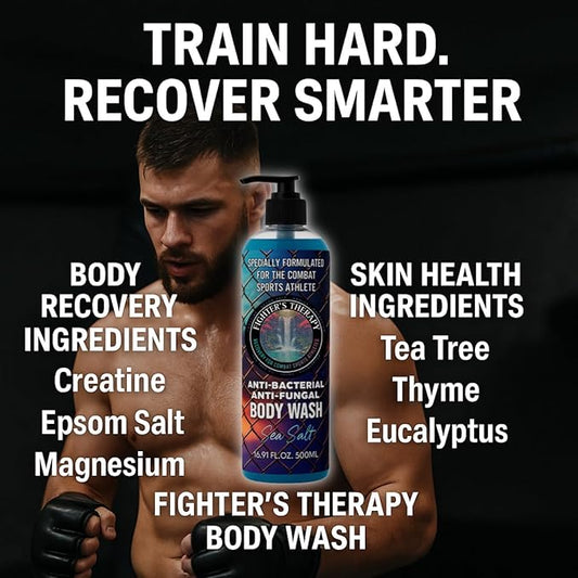 Fighter's Therapy Body Wash | Cleans + Protects Skin | Aches, Pains, Soreness - Made for Fighters, Grapplers, and Athletes