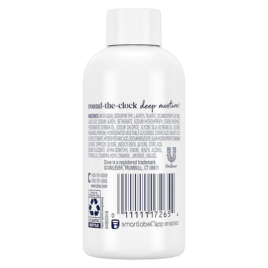 Dove Body Wash Deep Moisture for 24hr Lotion-Soft Skin Moisturizing Skin Cleanser with No Sulfates No Parabens 3 oz