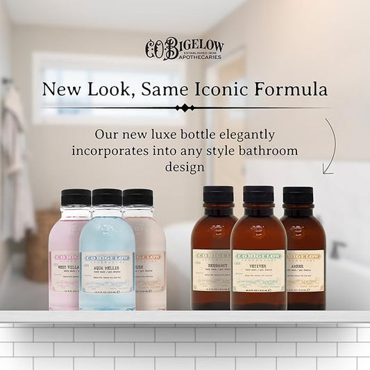 C.O. Bigelow Iconic Collection Vetiver Body Wash, Scented Shower Gel with Coconut Oil and Aloe Vera, 10.5 fl oz