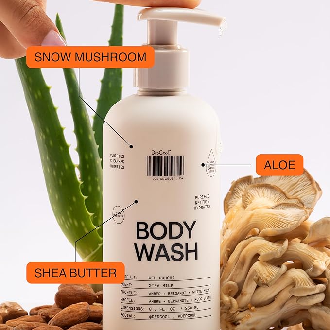 DedCool Body Wash Taunt – Non-Toxic, Vegan, Carbon-Neutral Formula with Snow Mushroom & Shea Butter, Regular/Full Size