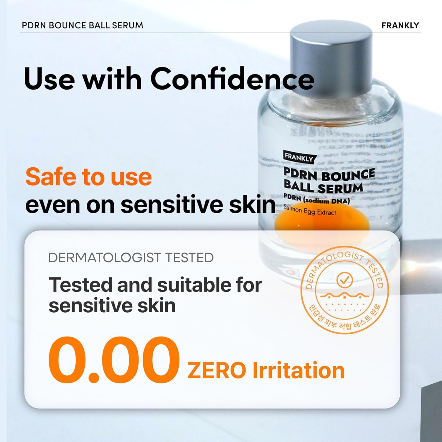 PDRN Bounce Ball Serum – Korean Salmon DNA Face Serum for Glass Skin, Plumping & Firming – Lightweight, Non-Sticky Glow Serum for Bouncy, Hydrated Skin – 1.01 Fl Oz