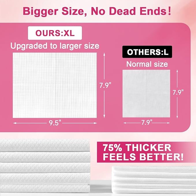 50 Count (Soft Pack) XL Disposable Face Towels, Ultra Thick Face Towelettes Disposable, Clean Facial Towels for Makeup Remover, Skincare, USDA Certified 100% Biobased