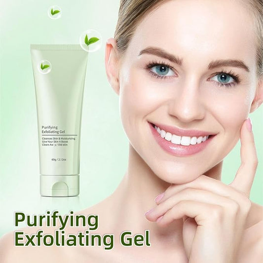 2PCS Purifying Exfoliating Gel, Exfoliat-ing Gel, Purifying exfoliating Moisturizing gel, Purify-ing Exfoliat-ing Scrub, Cleansing Face and Body Exfoliat-ing Scrub