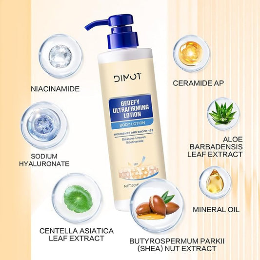 DIMOT Ultra Firming Body Lotion,Tighten Moisturising Skin Body Cream, Anti Aging Nourishes and Smoothes Lotion for All Type Skin Care, Even Tone, 2.11 fl oz (1)