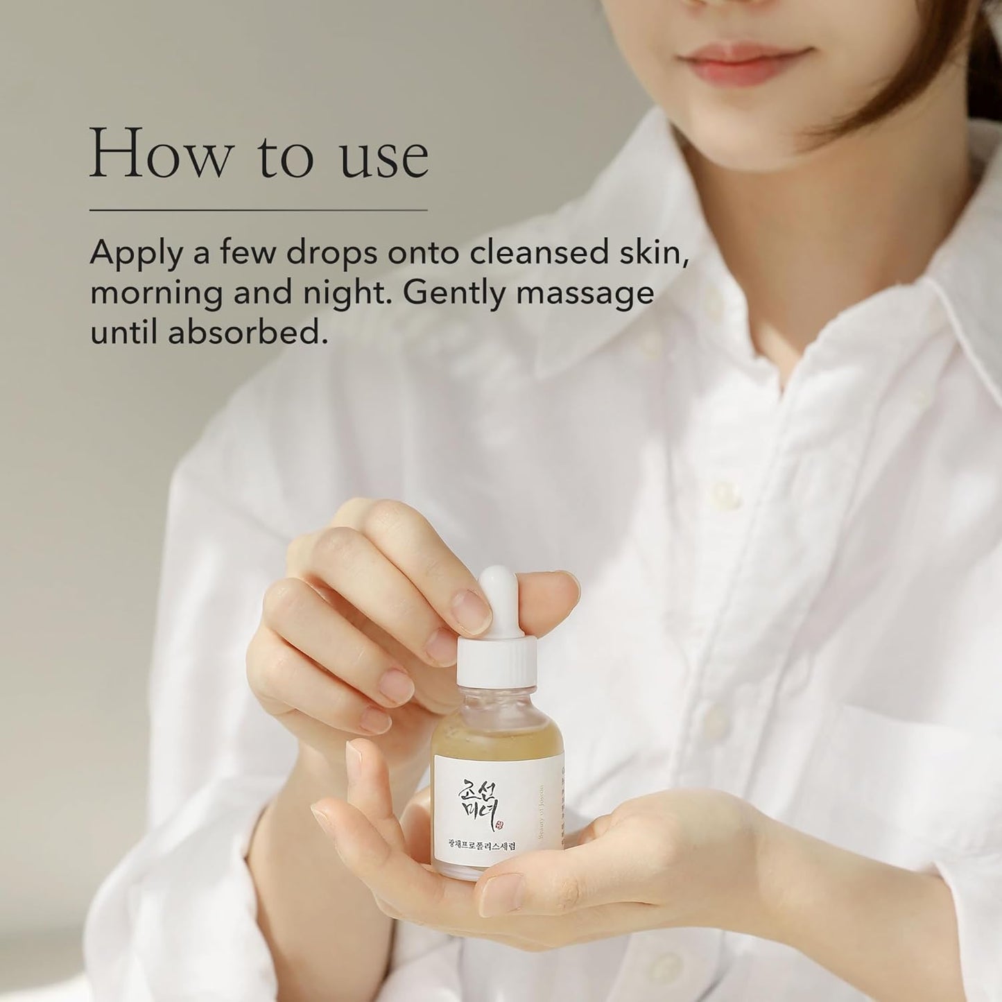 Glow Serum – Korean Hydrating Facial Serum with Propolis & Niacinamide for Uneven Skin Tone, 30ml / 1 fl.oz