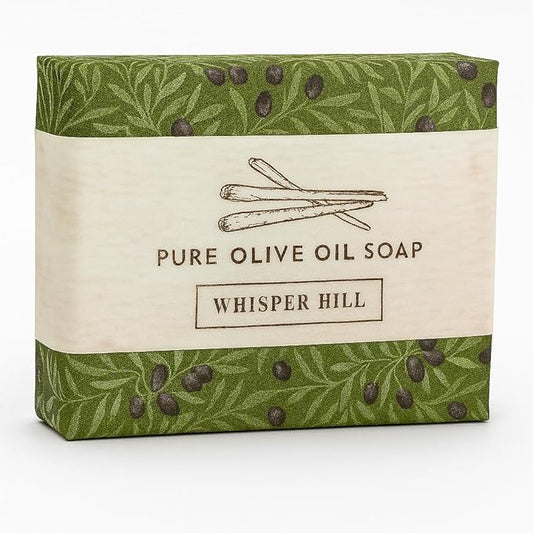WHISPER HILL Lemongrass Olive Oil Soap – Handcrafted in Vermont Since 1997 – Invigorating Natural Bar – 3.8 oz