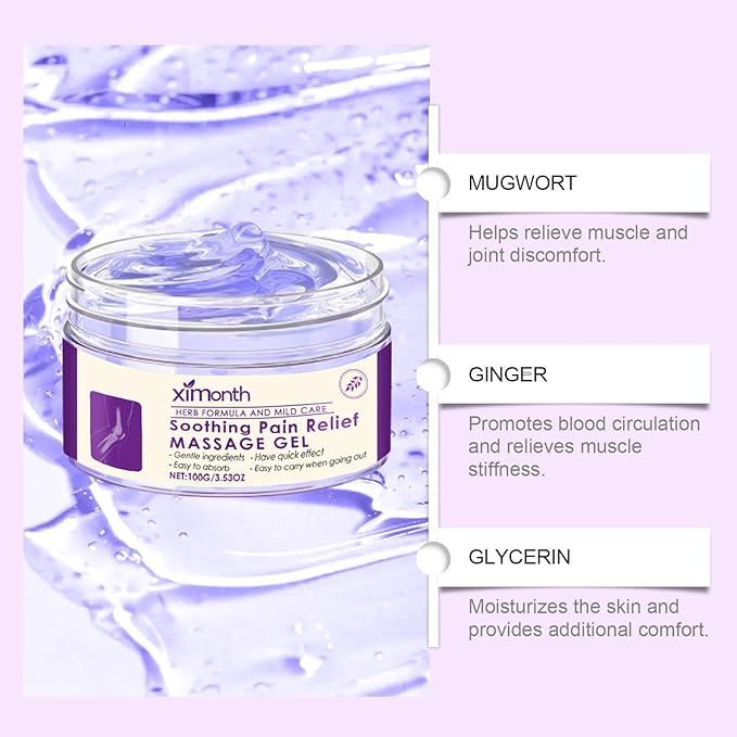 2 Pcs Joint Soothing Massage Gel, Joint Activities Throughout Release Muscle and Relief Gel.
