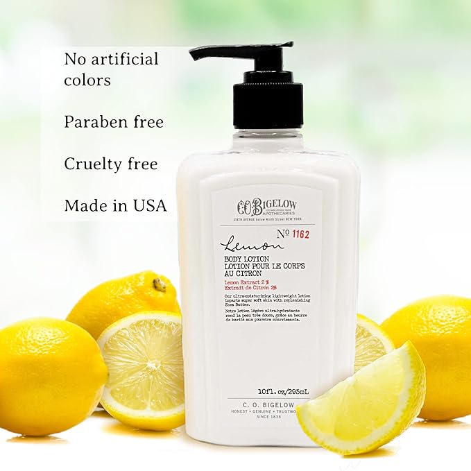 C.O. Bigelow Apothecary Duo Handcare Gift Set, Lemon Hand Soap & Body Lotion, Liquid Hand Wash & Moisturizing Body Lotion, Set of 2, 10 Fl Oz