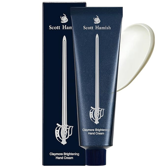 Scott Hamish Claymore Radiance Hand Cream - Hand Moisturizer for Dry, Cracked Hands with Shea Butter & Milk Thistle – Non Greasy Velvet Finish - Bergamot Mandarin and Musky Scent, 1.69oz.