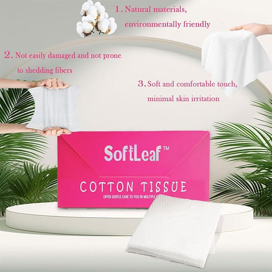 Disposable Face Towel 7.87"×7.87", Cotton Face Towels Disposable, Lint-Free Makeup Remover Dry Wipes, Clean Facial Towels for Sensitive Skin, Extra Thick Facial Towelettes, 60 Count, 1 Pack