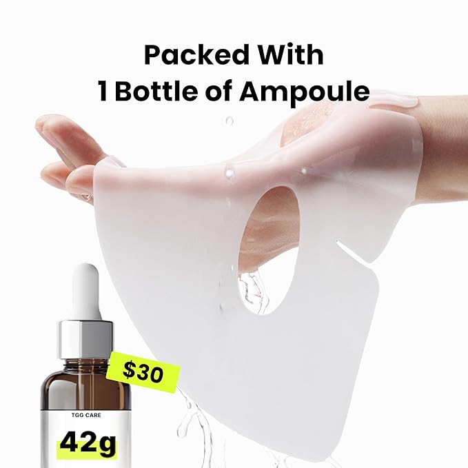 podl All-In-One Hyaluronic Hydrogel Mask(4ea) | Collagen Face Mask for Glass Glow Skin | Deep Hydration & Radiance Boosting | Improves Skin Elasticity & Firmness | Korean Face Mask Skincare