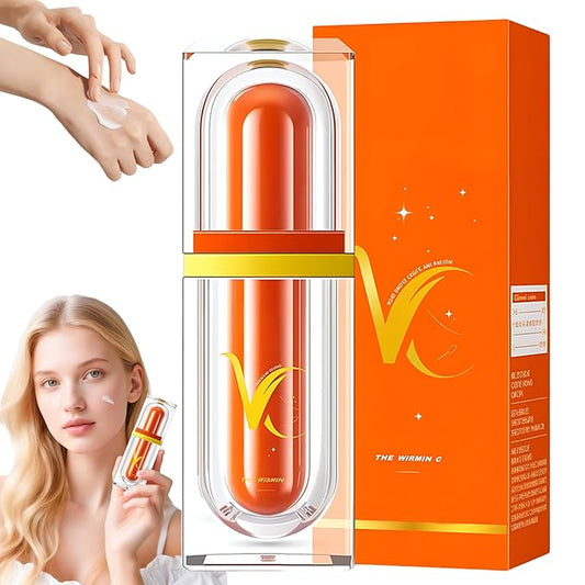 Fivefold Vitamin C Face Cream Brightens and Conceals, 2025 New Moisturizing Cream, Premium Face Serum for Daily Use, Lightweight Concealer Cream for Office, Brightening Moisturizer for Women (1)