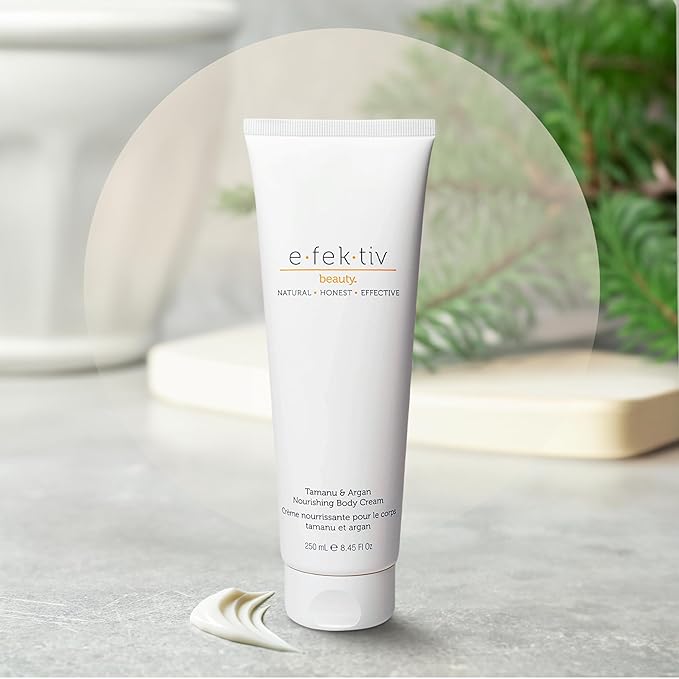Tamanu and Argan Nourishing Body Cream - Deep Hydrating Moisturizer - Rejuvenates Dry and Dehydrated Skin - Vegan - Sulfate-free - Unisex - 8.45 oz