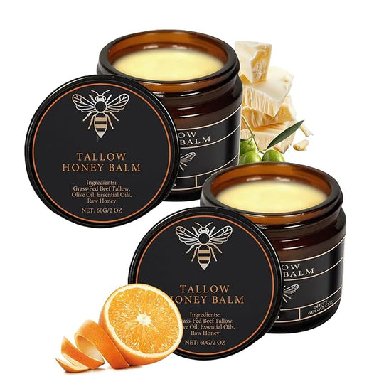Maroomi Beef Tallow for Skin, Marroomi Tallow Honey Balm,Organic Grass tallow and honey balm for face and Body, Natural Soothing Moisturizing the Skin