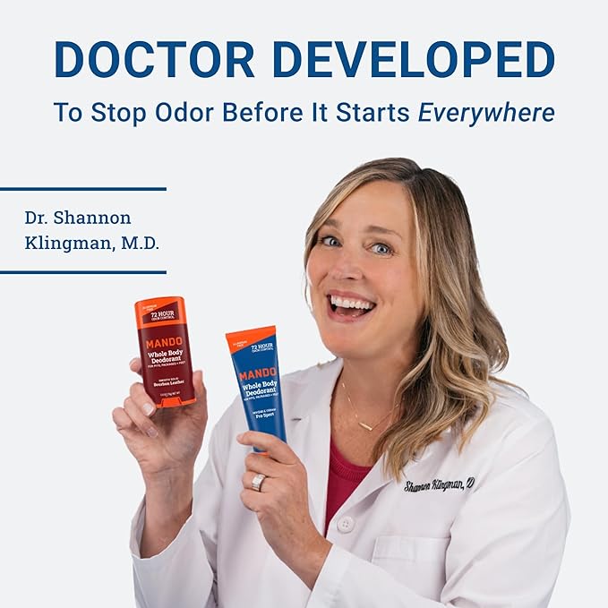 Mando Odor Shield Body Wash - 24 Hour Control - Removes Odor Better than Soap - SLS Free, Paraben Free, Skin Safe - 8.5 Ounce (Pack of 2) (Mt Fuji)