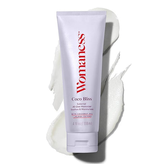 Womaness Coco Bliss Feminine Moisturizer for Dryness – Hydrating Coconut Vaginal Moisturizer for Women – Body & Initimate Moisturizers with Non-Sticky Texture for Dryness Relief & Skin Hydration – 4oz