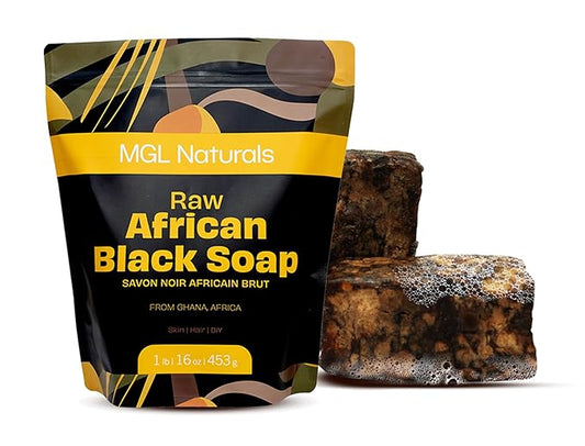 Raw African Black Soap, 1 lb.