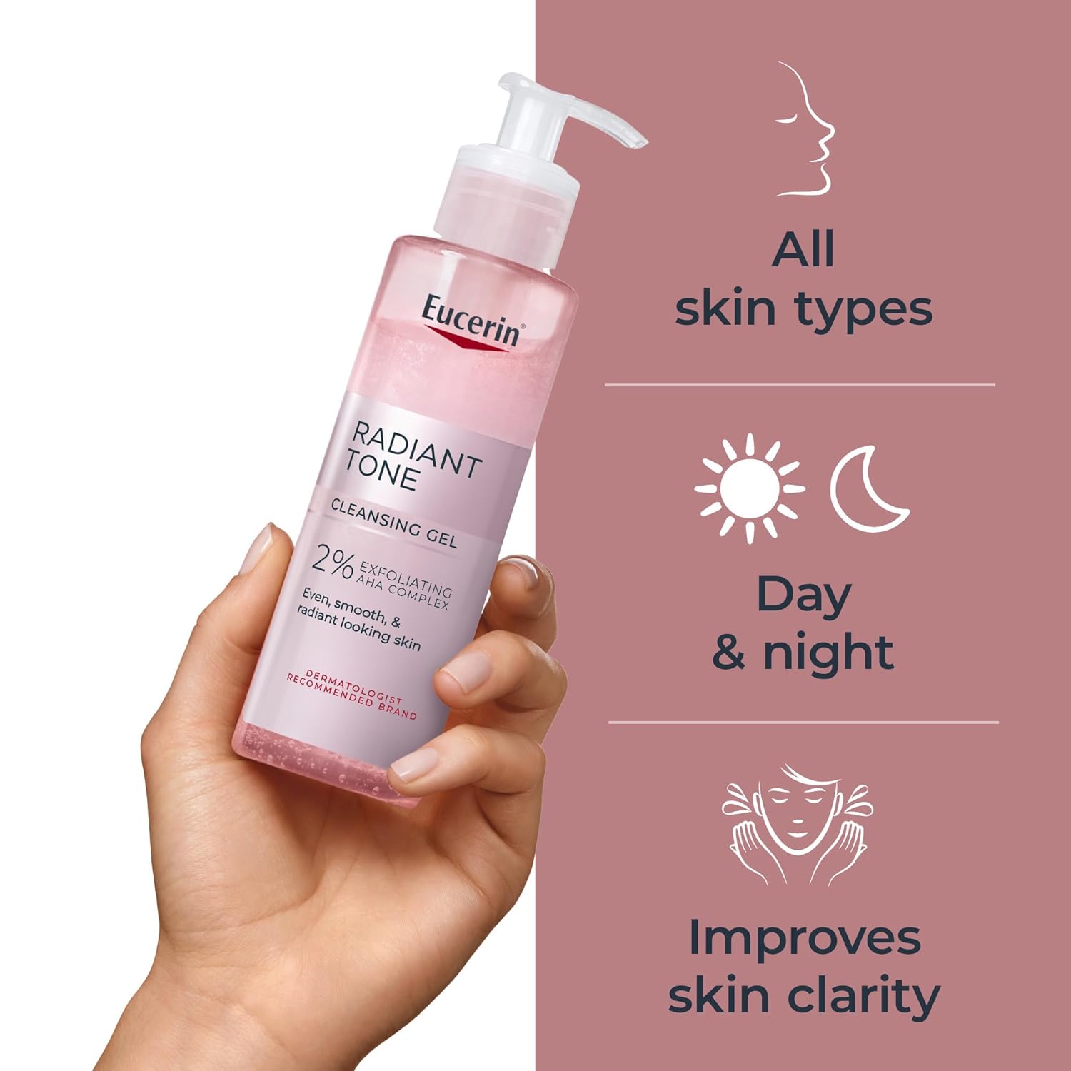 Radiant Tone AHA Face Cleanser Gel – Brightening Face Wash, 6.8 oz ✨🫧