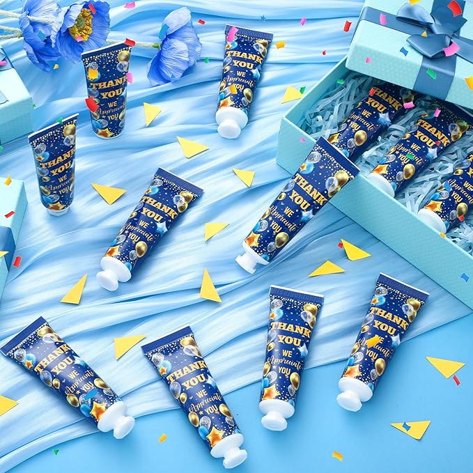 Leelosp 50 Pack We Appreciate You Gifts Bulk 2025 Thank You Hand Cream Gift Set, Travel Size Mini Hand Lotion for Staff Team Employee Appreciation Party Supplies