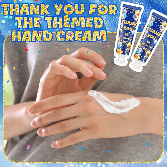 Leelosp 50 Pack We Appreciate You Gifts Bulk 2025 Thank You Hand Cream Gift Set, Travel Size Mini Hand Lotion for Staff Team Employee Appreciation Party Supplies
