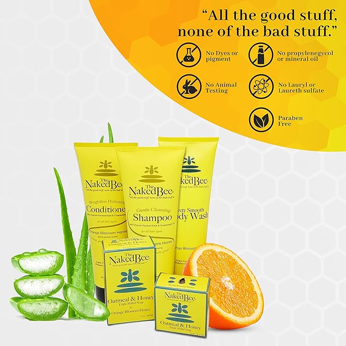 The Naked Bee Orange Blossom Honey, Grapefruit Blossom and Coconut Honey, Hand & Body Lotion (6.7oz) - 3 Pack