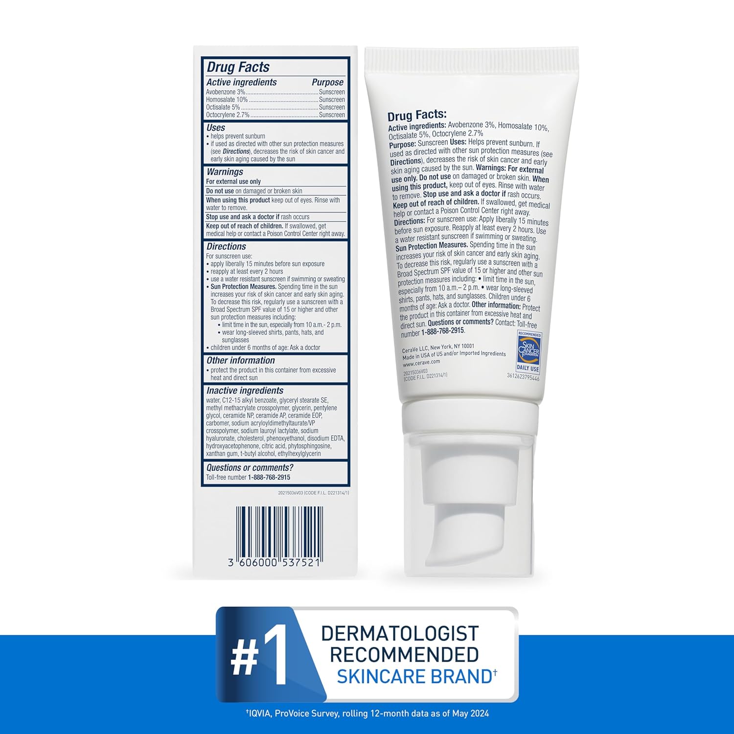 Oil-Free Moisturizing Face Lotion SPF 30 – Hyaluronic Acid & Ceramides, Matte Finish, 1.7 oz