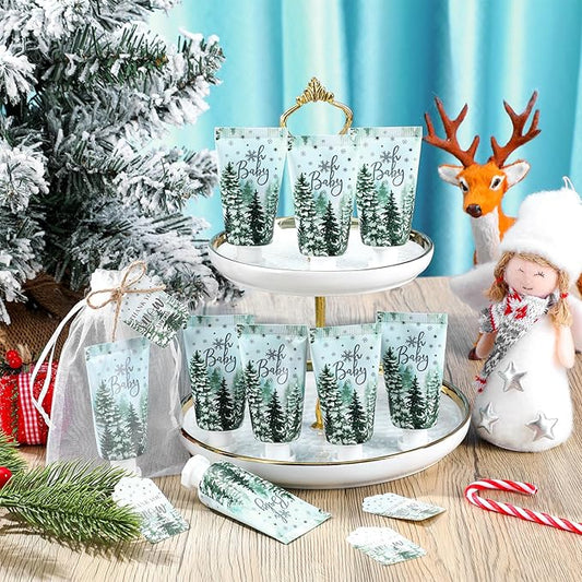 48 Sets Baby Shower Hand Cream Party Favors for Guests Gift Bulk Travel Size Hand Lotion Set for Baby Shower Wedding Christmas(Forest Baby)