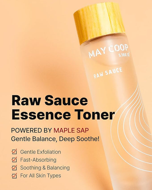 MAY COOP Moisture Essence Toner – Korean Hydrating & Nourishing Skincare for Dry Sensitive Skin with Wildcrafted Centella Asiatica, Rice Water & Birch Bark – Fast-Absorbing Texture – 1.35 fl. oz.