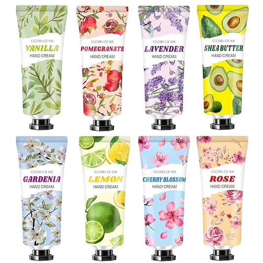 8 PACK Hand Cream Christmas Gifts for Women,Travel Size in Bulk Lotions for Dry Hands,Mini Hand Lotion for Mothers Day Gifts,Easter Gift for Teens,Appreciation Gift,Baby Shower Party Gift