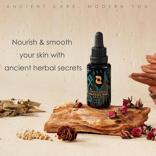 Redmint Ageless Facial Oil | Hydrating & Firming Face Oil with Squalane for Anti-Aging Glow | Inspired by TCM & Organic Botanicals for Radiant, Youthful Skin | 30ml