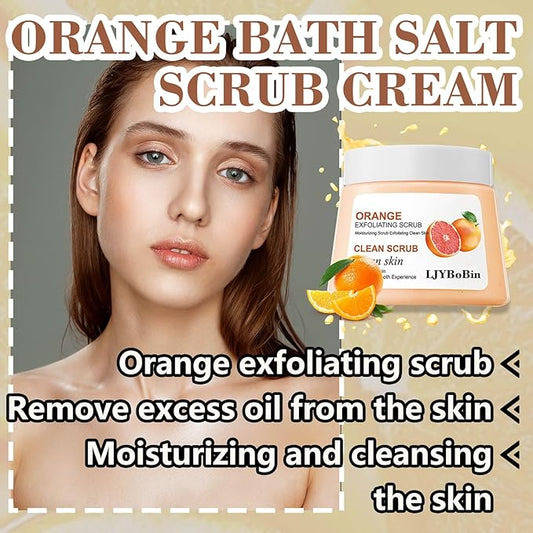 Premium Body Scrub to Exfoliate & Moisturize Skin,Deep Cleansing Body Exfoliator Scrub for Men & Women,Long Lasting Hydrating Smooth exfoliating Body Salt Scrub for All Skin Types A