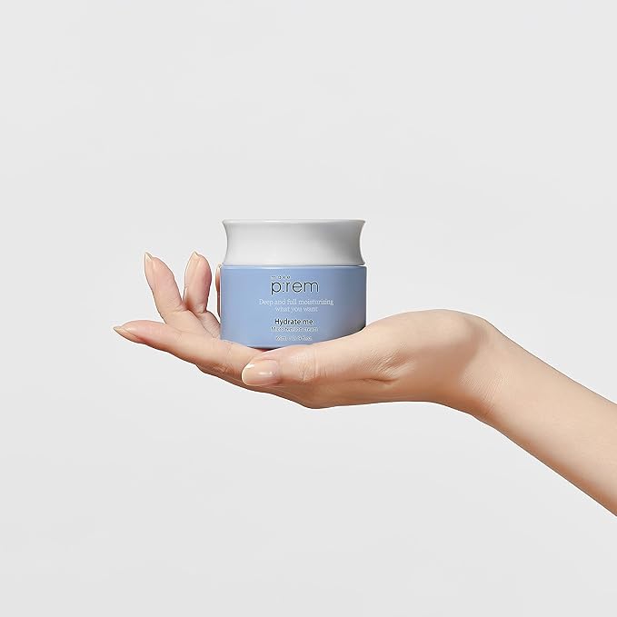 MAKE P:REM Hydrate Me. Micro Tension Cream, Moisturizing Watery Gel Type, Non-Sticky Finish Hydrating Facial Cream for Dry, Sensitive, Oily, Acne-prone Skin, Korean Skin Care, 2.19 fl oz, 65ml