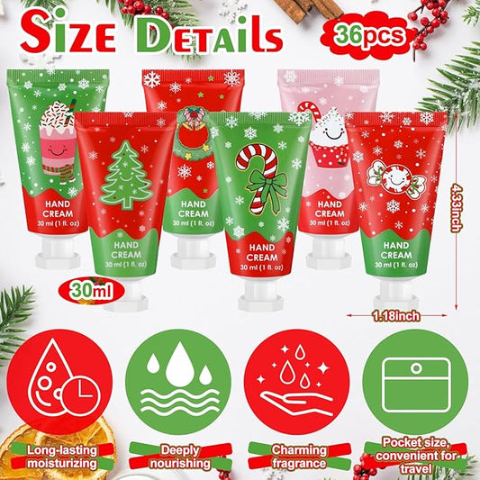 Loopeer 36 Pcs Christmas Hand Cream Gifts Bulk for Women Hand Lotion Travel Size Mini Cremas Para Manos for Dry Cracked Hands Moisturizer Cream for Stocking Stuffers Gift Xmas travel Calendar Advent