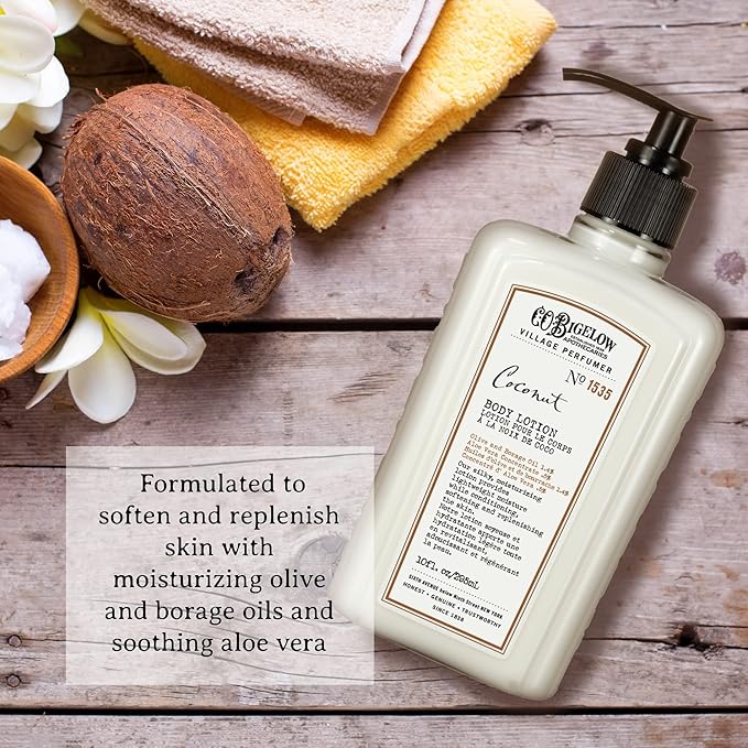 C.O. Bigelow Coconut Apothecary Duo Hand Care Gift Set, Hand Wash & Body Lotion, Liquid Soap & Moisturizing Lotion, Set of 2, 10 Fl Oz