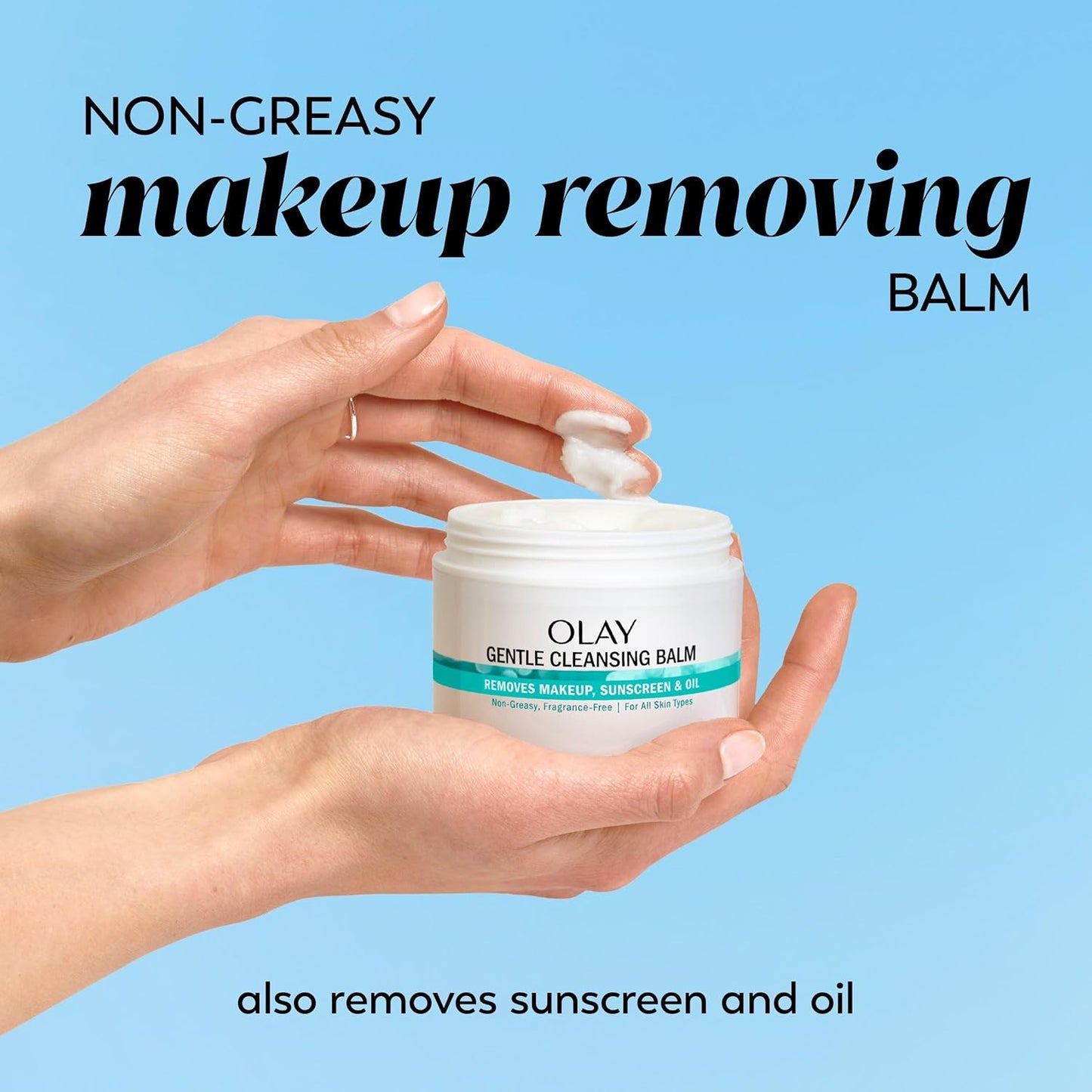 Gentle Cleansing Balm Makeup Remover for Sensitive Skin – Fragrance-Free Hydrating Face Cleanser – Removes Waterproof Makeup, Sunscreen & Excess Oil – Non-Greasy Balm-to-Oil Formula – 3.4 Fl Oz