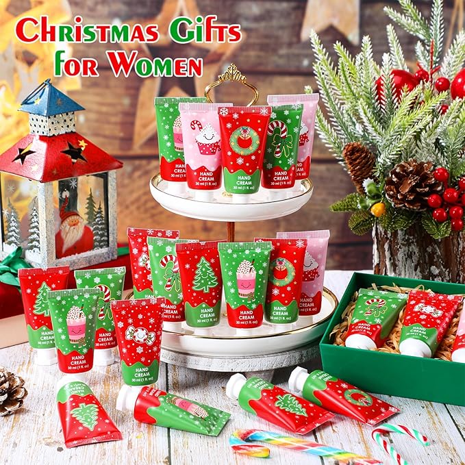Loopeer 72 Pcs Christmas Hand Cream Gifts Bulk for Women Hand Lotion Travel Size Mini Cremas Para Manos for Dry Cracked Hands Moisturizer Cream for Stocking Stuffers Gift Xmas travel Calendar Advent