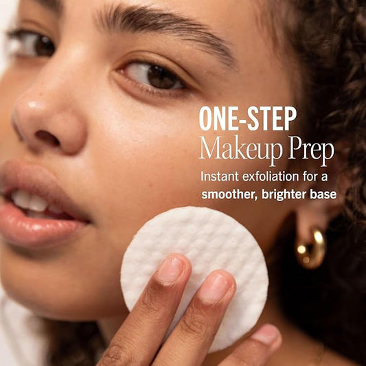 First Aid Beauty - Facial Radiance Pads with Glycolic & Lactic Acids, Daily Exfoliating Pads with AHA, Visibly Smaller Pores, Help Tone & Brighten Skin, One-Step Makeup Prep, Compostable, 90