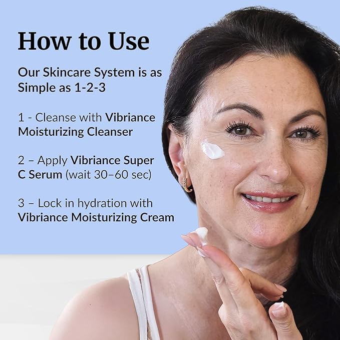 Vibriance Moisturizing Face Cream, 3 Fl Oz - Nourishing and Non-Greasy with Plant-Based Ingredients - Softening, Ultra-Hydrating, Fast-Absorbing Facial Moisturizer Cream for All Skin Types