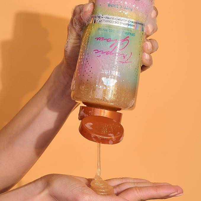 Tree Hut Tropic Glow Sparkling Gel Wash, Gently Cleanses and Leaves Skin Looking Fresh and Radiant, Warm Scent with Almond, Golden Amber, and Sandalwood, Body Wash, 18 fl oz