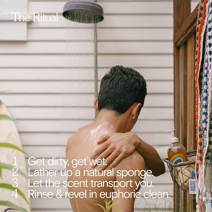 Bathing Culture, Organic Mind + Body Wash, Natural, Biodegradable, Sustainable, Vegan Personal Care, All Natural Organic Body Wash for Women and Men, 2.7 fl oz, Meadow Vision Scent