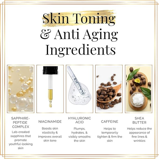 Nakery Body Butter Anti Aging Moisturizer - Skin Tightening Cream & Neck Firming Cream, Moisturizing Cream & Neck Tightening for Dry Skin 300ml(Social Butterfly)