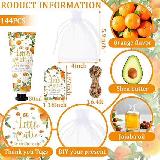 48 Sets Baby Shower Hand Cream Party Favors for Guests Gift Bulk Travel Size Hand Lotion Set for Baby Shower Wedding Christmas(Little Cutie)