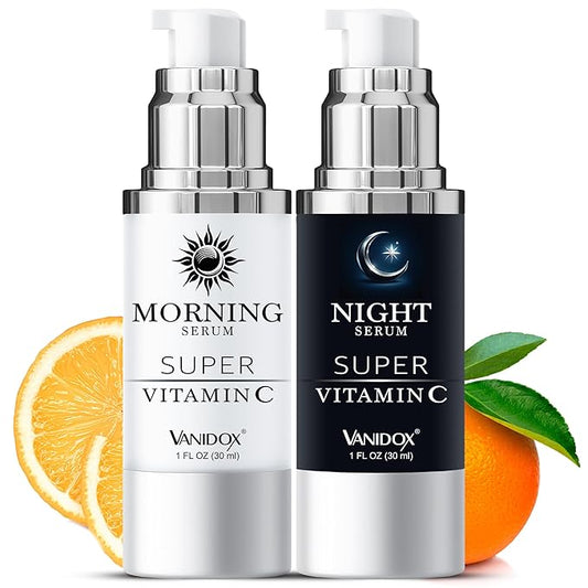 Super Vitamin C Serum for Women Over 70, All-In-One Formula, Made in USA, Hydrates, Firms, Lifts, and Targets Wrinkles, Age Spots, and Fine Lines, Vitamin C Serum (1fl oz x 2)