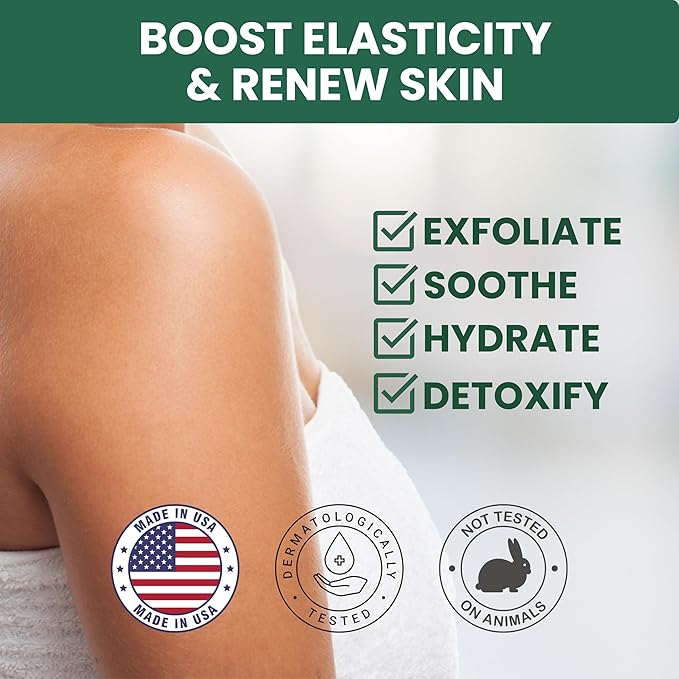 Tea Tree Oil Body & Foot Scrub, Himalayan Salt Exfoliating Scrub, with Stem Cells, Collagen & Shea Butter, Lavender Scent, Moisturizes, Removes Dead Skin, Rough Patches & Impurities.