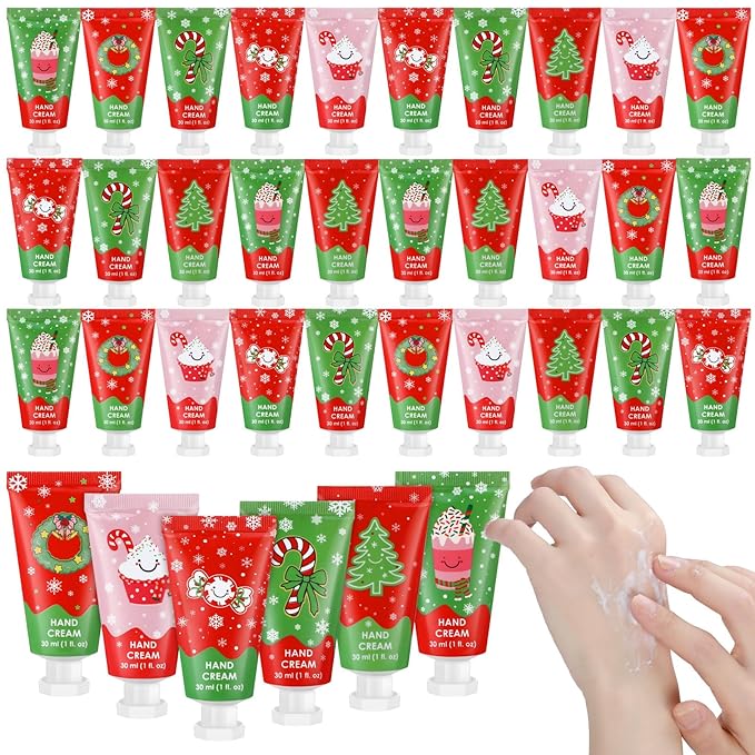 Loopeer 36 Pcs Christmas Hand Cream Gifts Bulk for Women Hand Lotion Travel Size Mini Cremas Para Manos for Dry Cracked Hands Moisturizer Cream for Stocking Stuffers Gift Xmas travel Calendar Advent