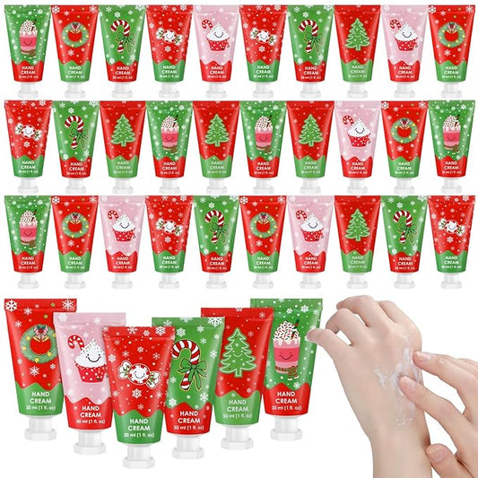 Loopeer 36 Pcs Christmas Hand Cream Gifts Bulk for Women Hand Lotion Travel Size Mini Cremas Para Manos for Dry Cracked Hands Moisturizer Cream for Stocking Stuffers Gift Xmas travel Calendar Advent